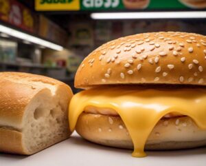 White American Cheese at Subway