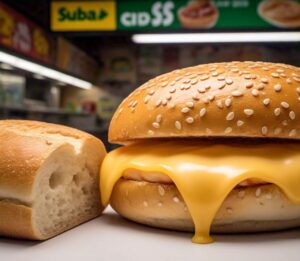 White American Cheese at Subway