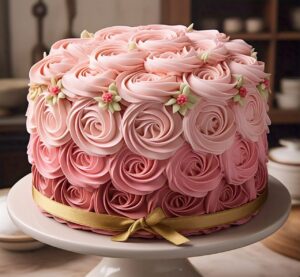 Pink Ombre Rosette Cake
