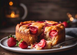 Strawberry dump cake