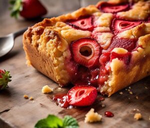 Strawberry dump cake