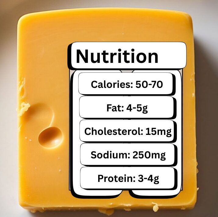 calories in a slice of american cheese